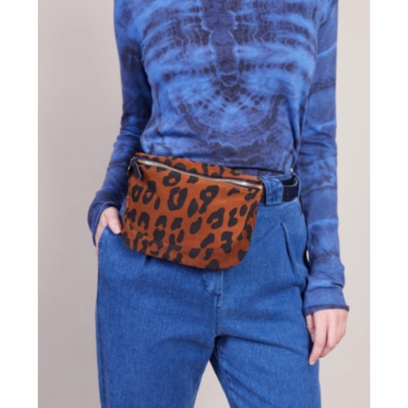 Clare V Handbags - Clare V. Vivier Leopard-Print Pablo Suede Belt Fanny Pack Bag